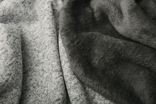 Knitted Jogging, Fur Melange Silver Grey Knitted Jogging, Fur Melange Silver Grey