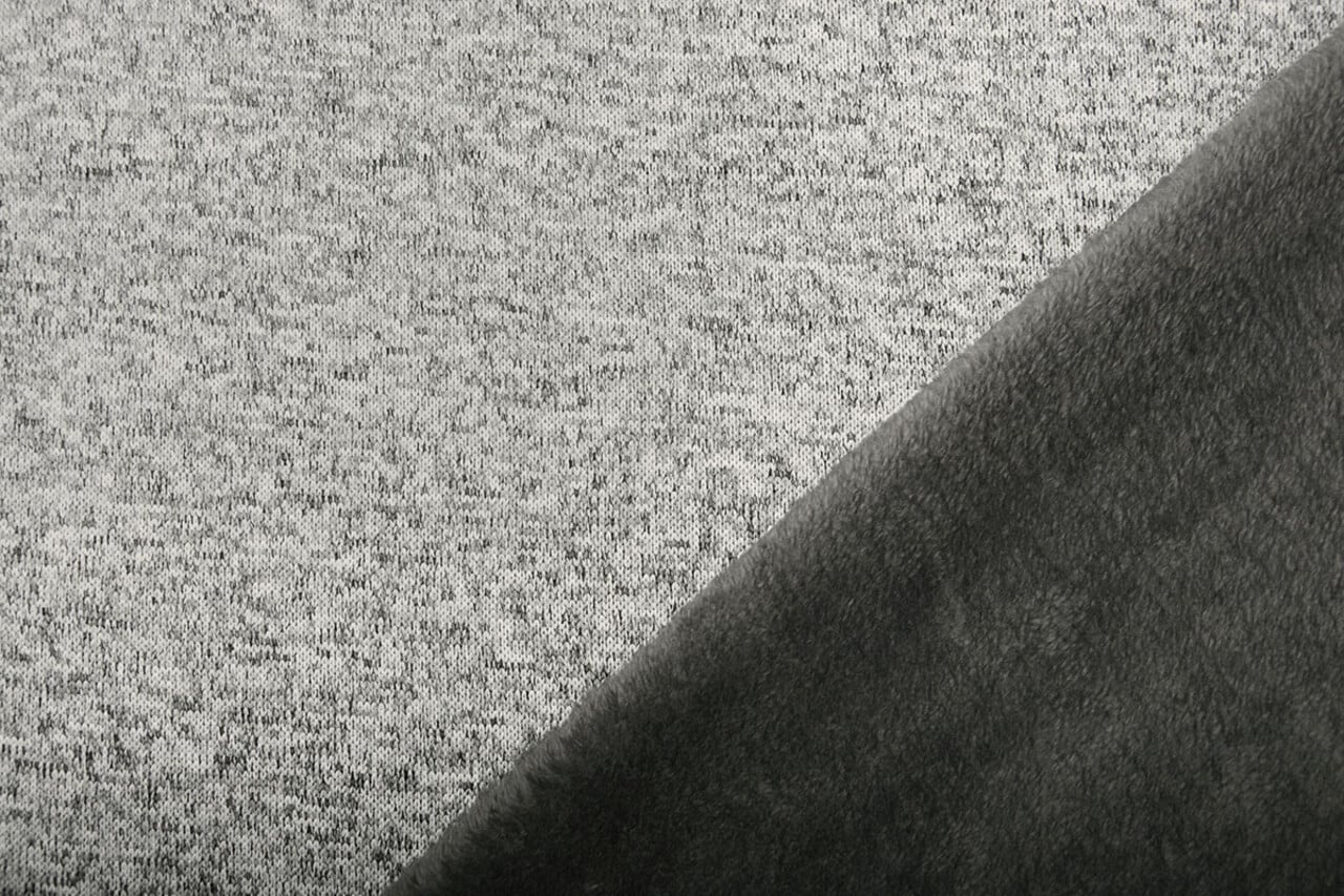 Tricoté Sweat, Fourrure Melange Argent Gris Tricoté Sweat, Fourrure Melange Argent Gris