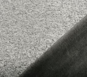 Sweatstoff Gestrickt, Bunt Melange Silber Grau Sweatstoff Gestrickt, Bunt Melange Silber Grau