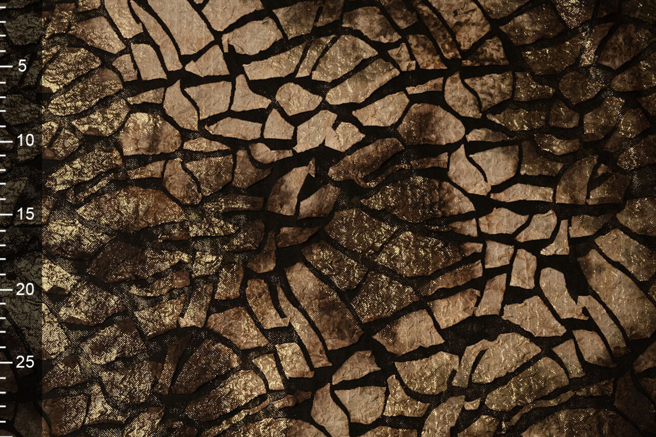 Jersey Glitter Fabric Tie Dye Brown