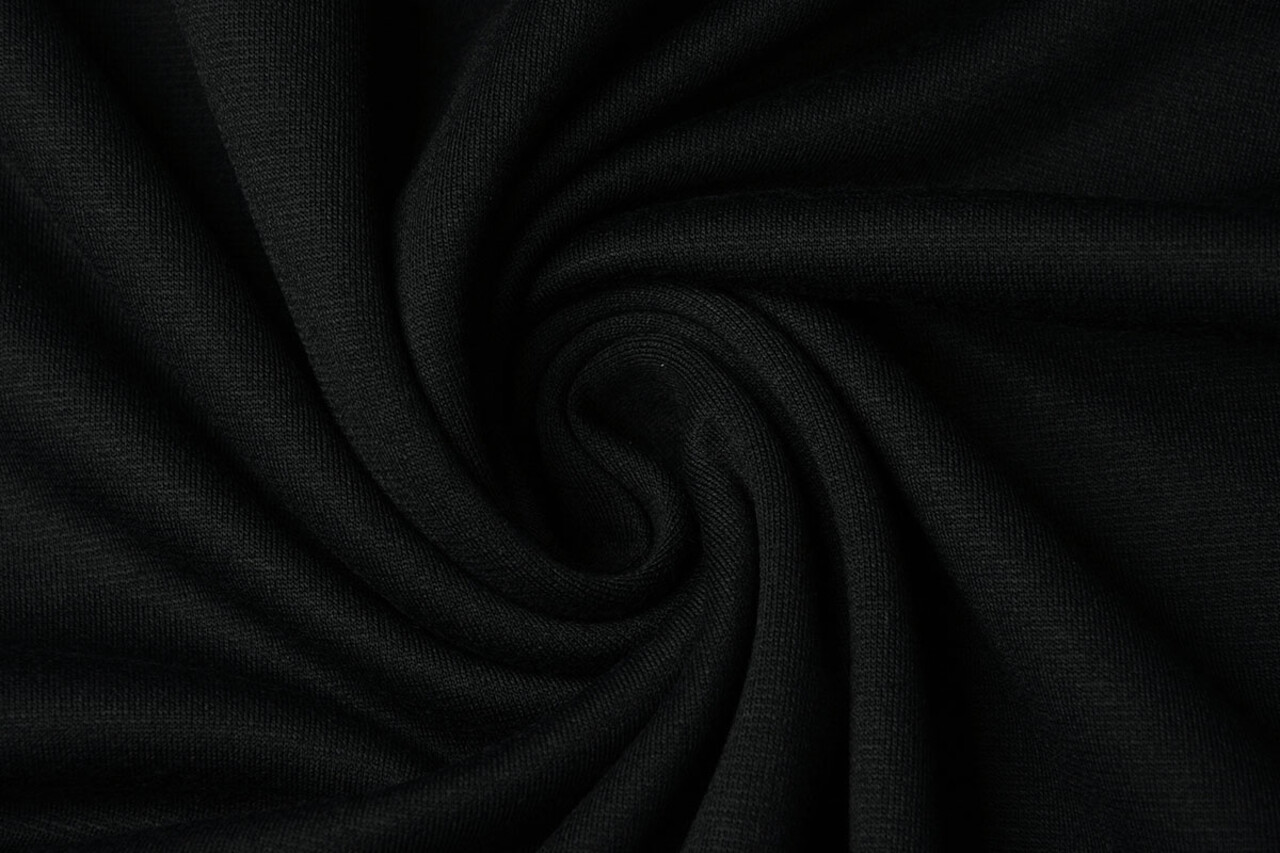 Viscose Punta Di Roma Geruwd Zwart Viscose Punta Di Roma Geruwd Zwart