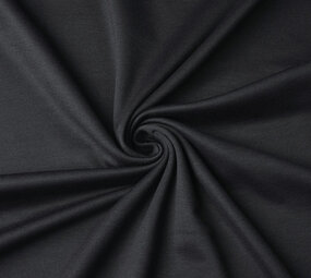 Viscose Punta Di Roma Geruwd Donker Grijs