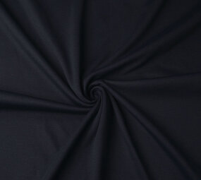 Viscose Punta Di Roma Geruwd Marine Blauw