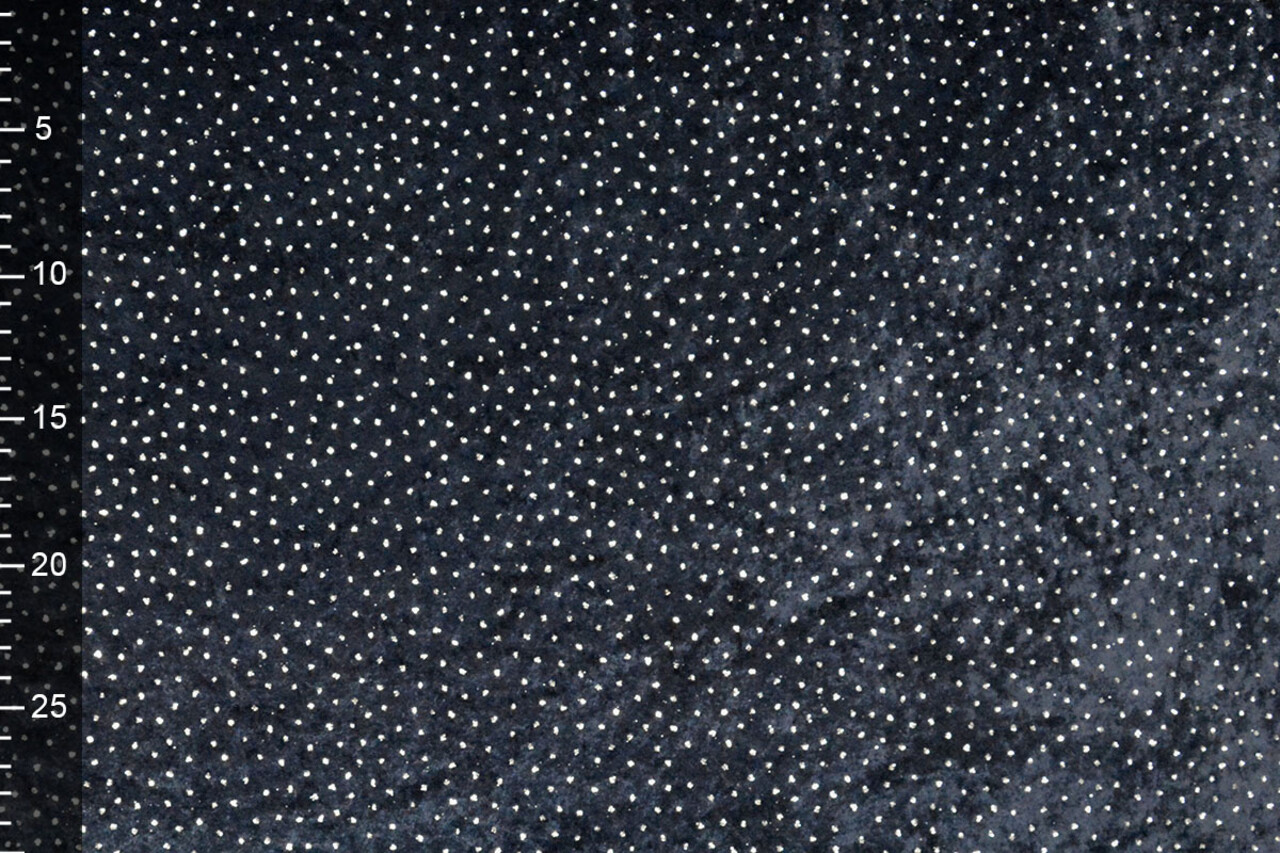 Velours met Glitter Marine Blauw