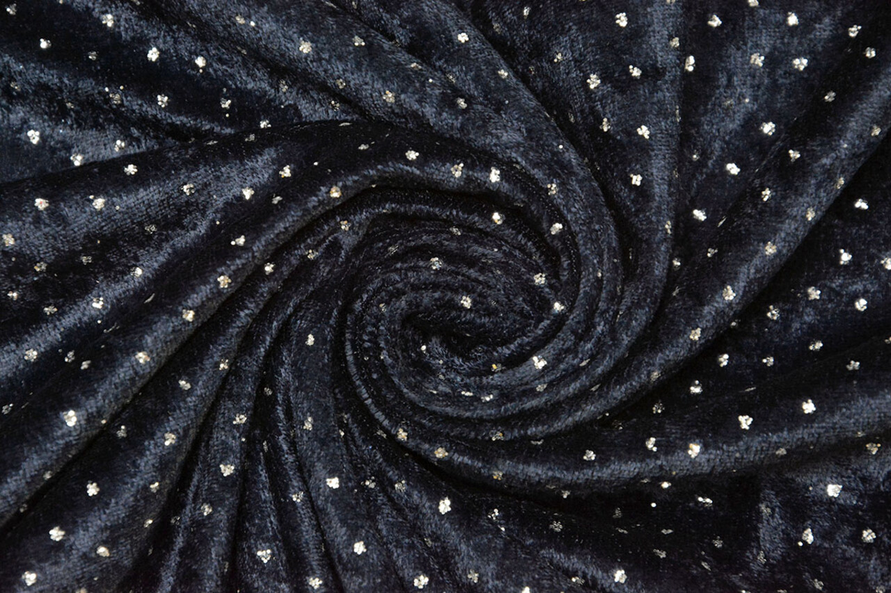 Velours avec Paillettes Bleu Marine Velours avec Paillettes Bleu Marine