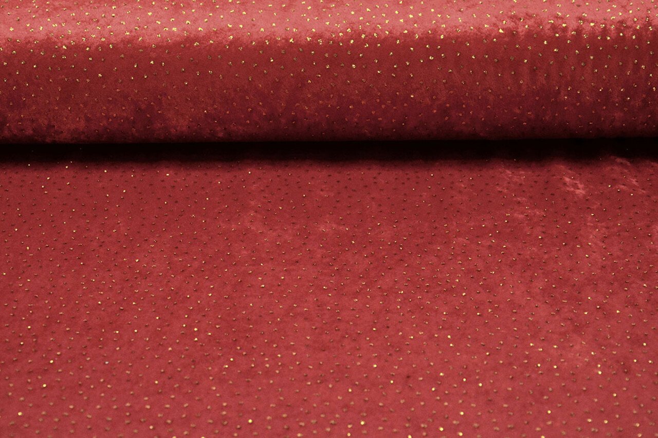 Samt mit Glitzer Rot