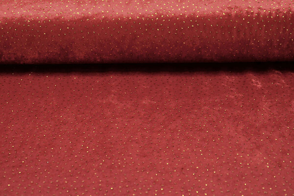 Samt mit Glitzer Rot