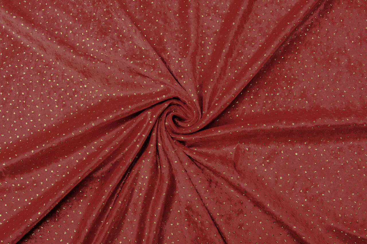 Samt mit Glitzer Rot