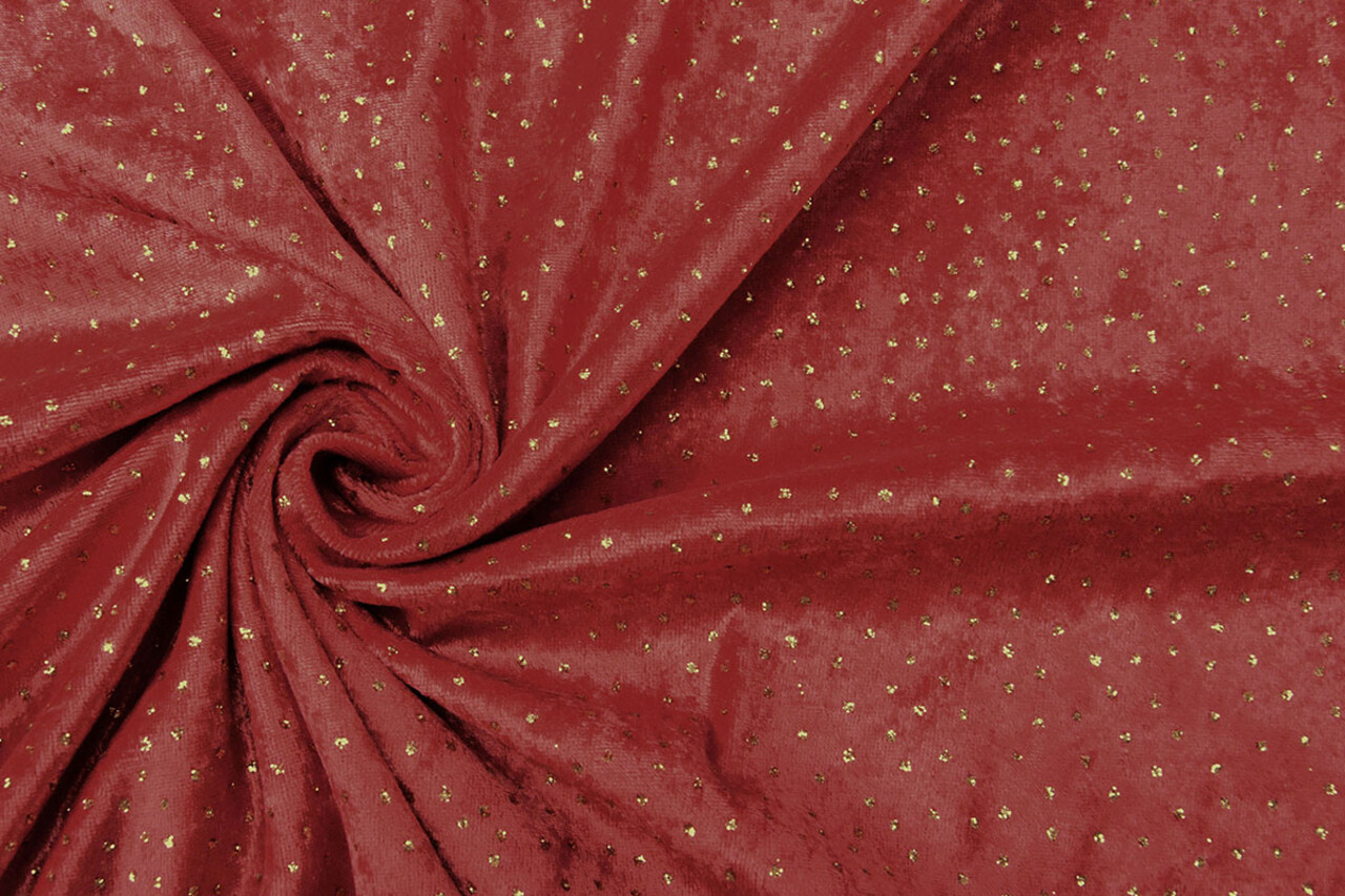 Samt mit Glitzer Rot