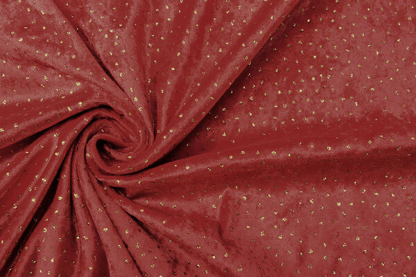 Samt mit Glitzer Rot