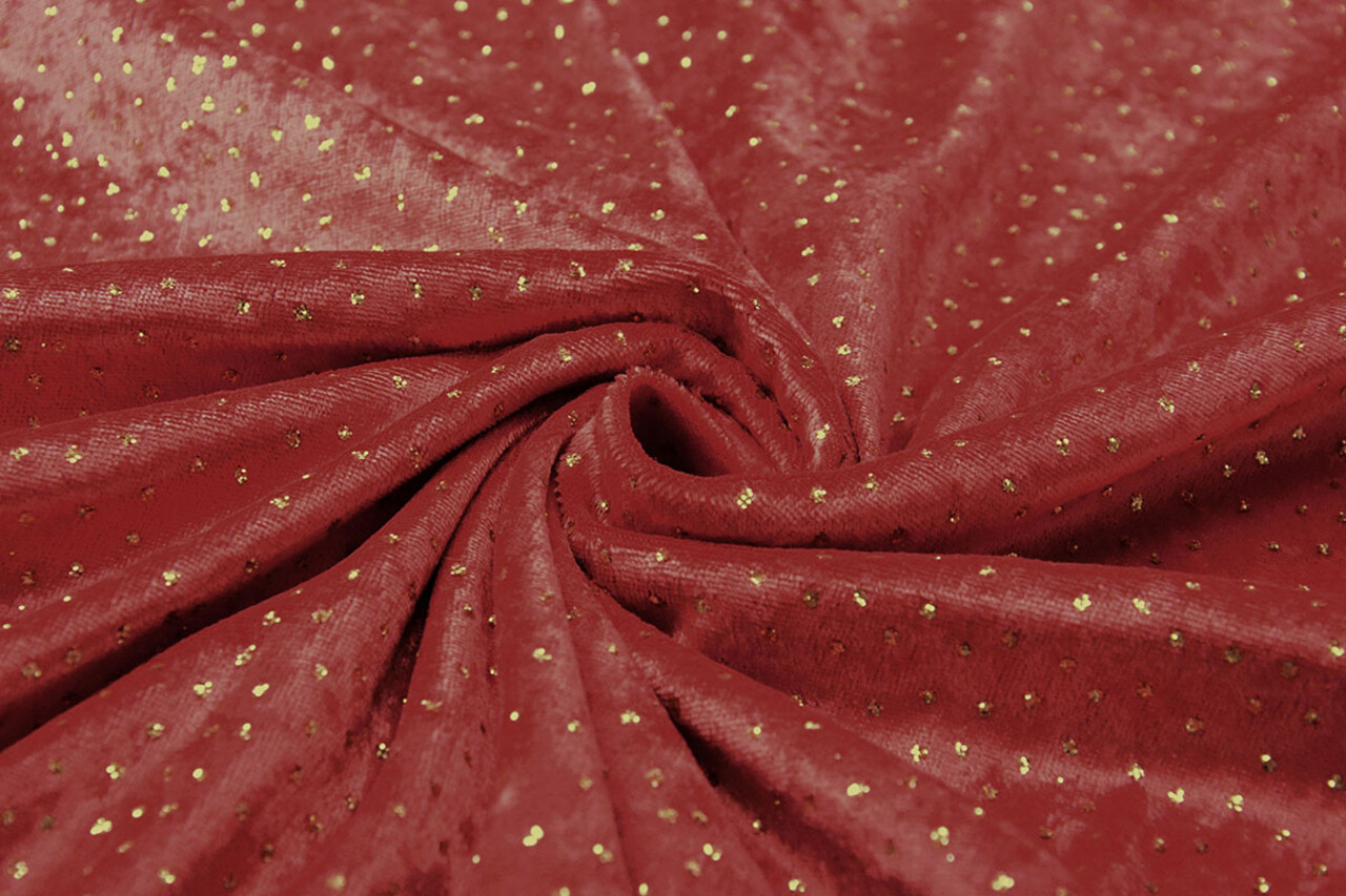 Samt mit Glitzer Rot