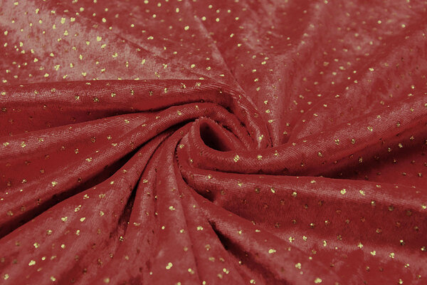 Velours with Glitter Red