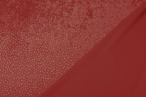 Samt mit Glitzer Rot