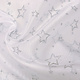 Luxury Organza  Stars Silver White