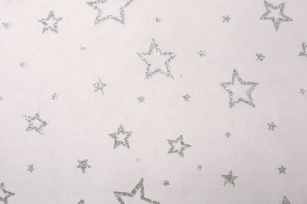 Luxe Organza Sterren Zilver Wit