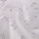 Luxury Organza  Stars Silver White