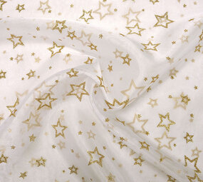 Luxe Organza Sterren Goud Luxe Organza Sterren Goud