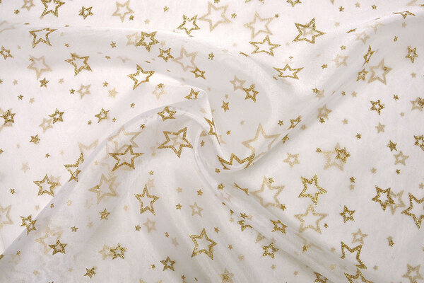 Luxe Organza Sterren Goud