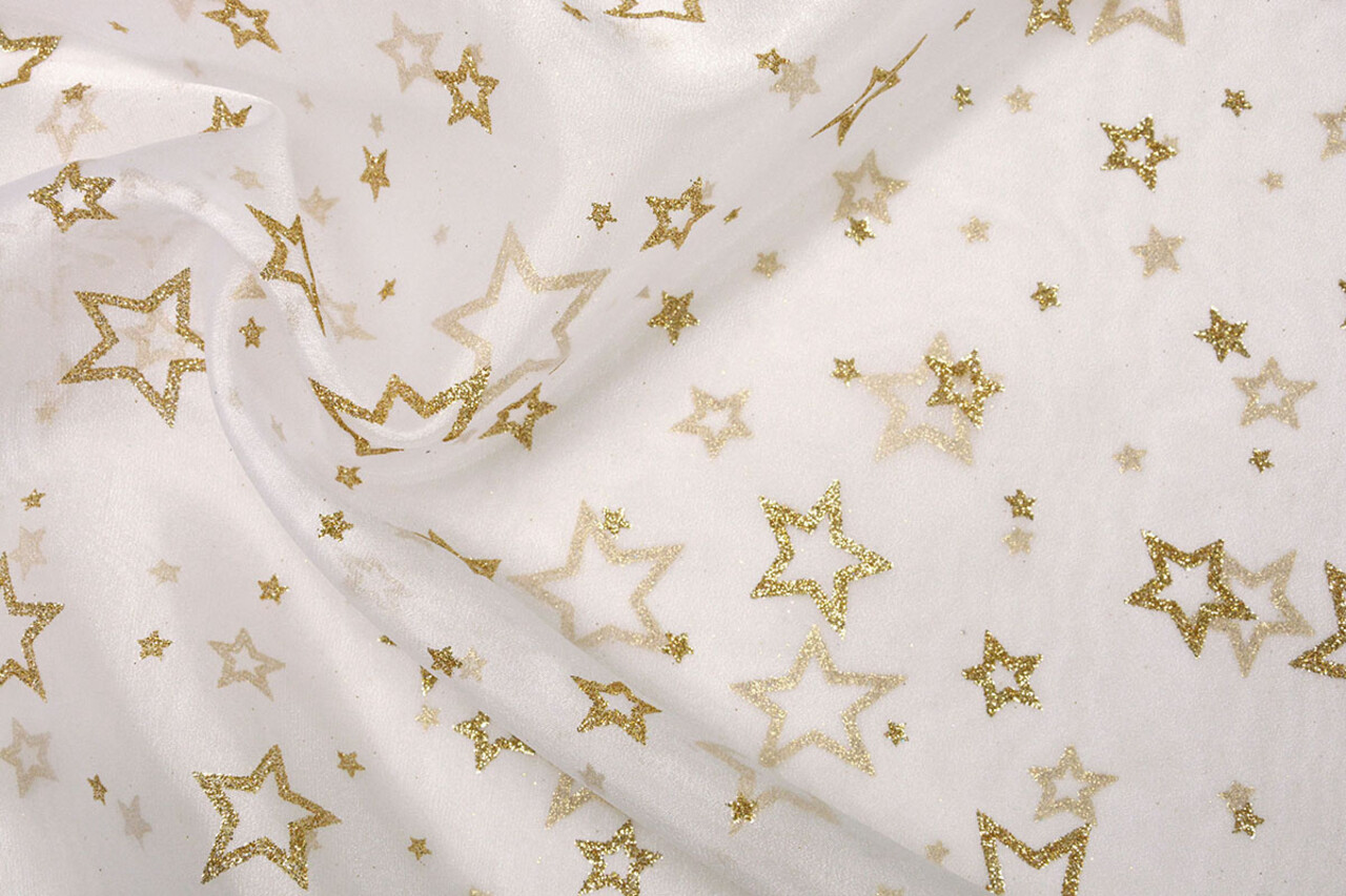 Luxe Organza Sterren Goud