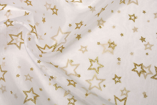 Luxe Organza Sterren Goud