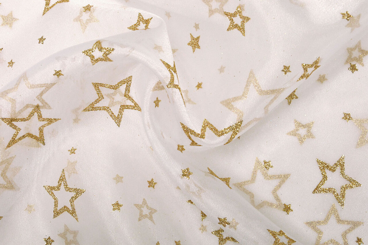 Luxe Organza Sterren Goud