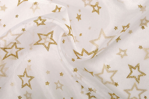 Luxe Organza Sterren Goud