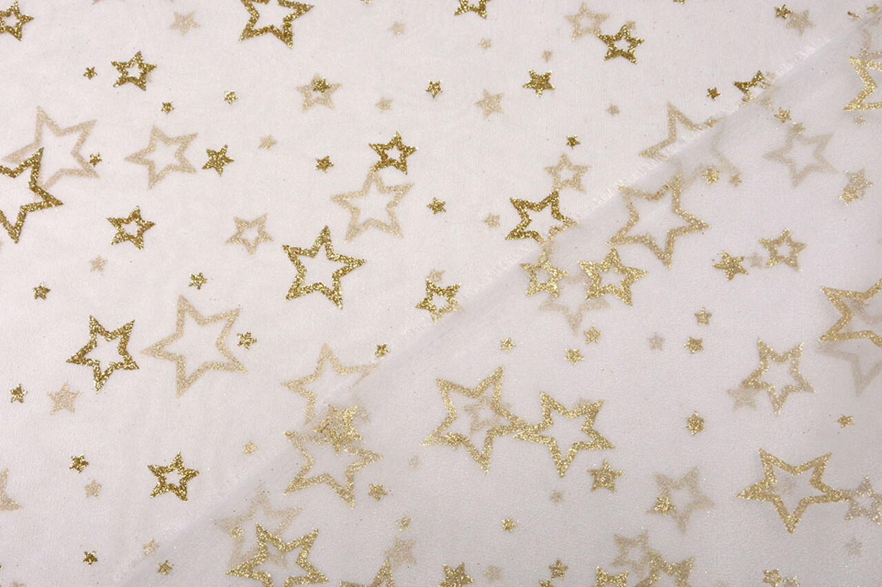 Luxe Organza Sterren Goud