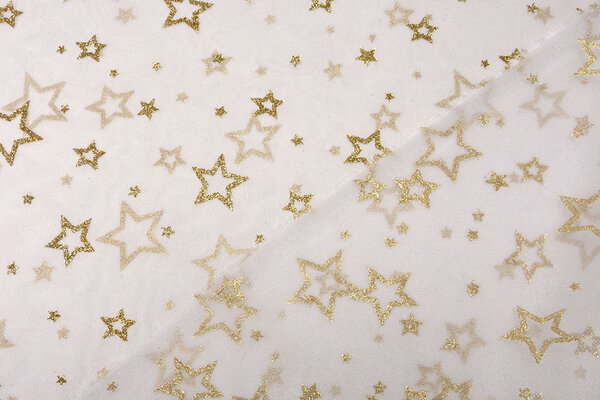Luxe Organza Sterren Goud