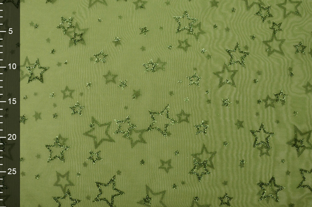 Luxe Organza Étoiles Vert Luxe Organza Étoiles Vert