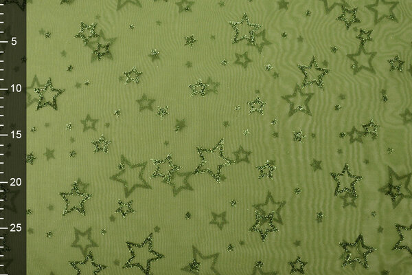 Luxe Organza Étoiles Vert Luxe Organza Étoiles Vert