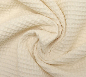 Oeko-Tex®  Leinen Waffelpiqué Baumwolle Creme