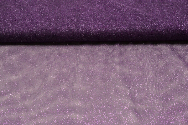 Fijne Tule met Glitter Paars Fijne Tule met Glitter Paars