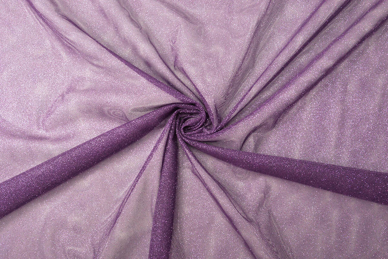 Feiner Tüll mit Glitzer Lila