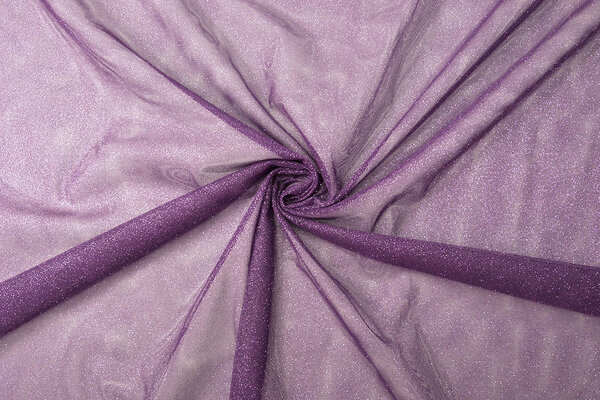 Feiner Tüll mit Glitzer Lila