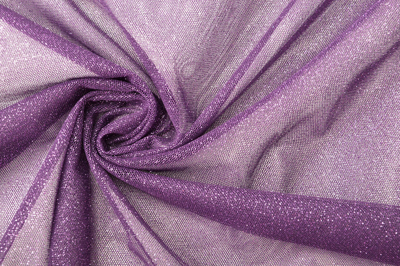 Feiner Tüll mit Glitzer Lila