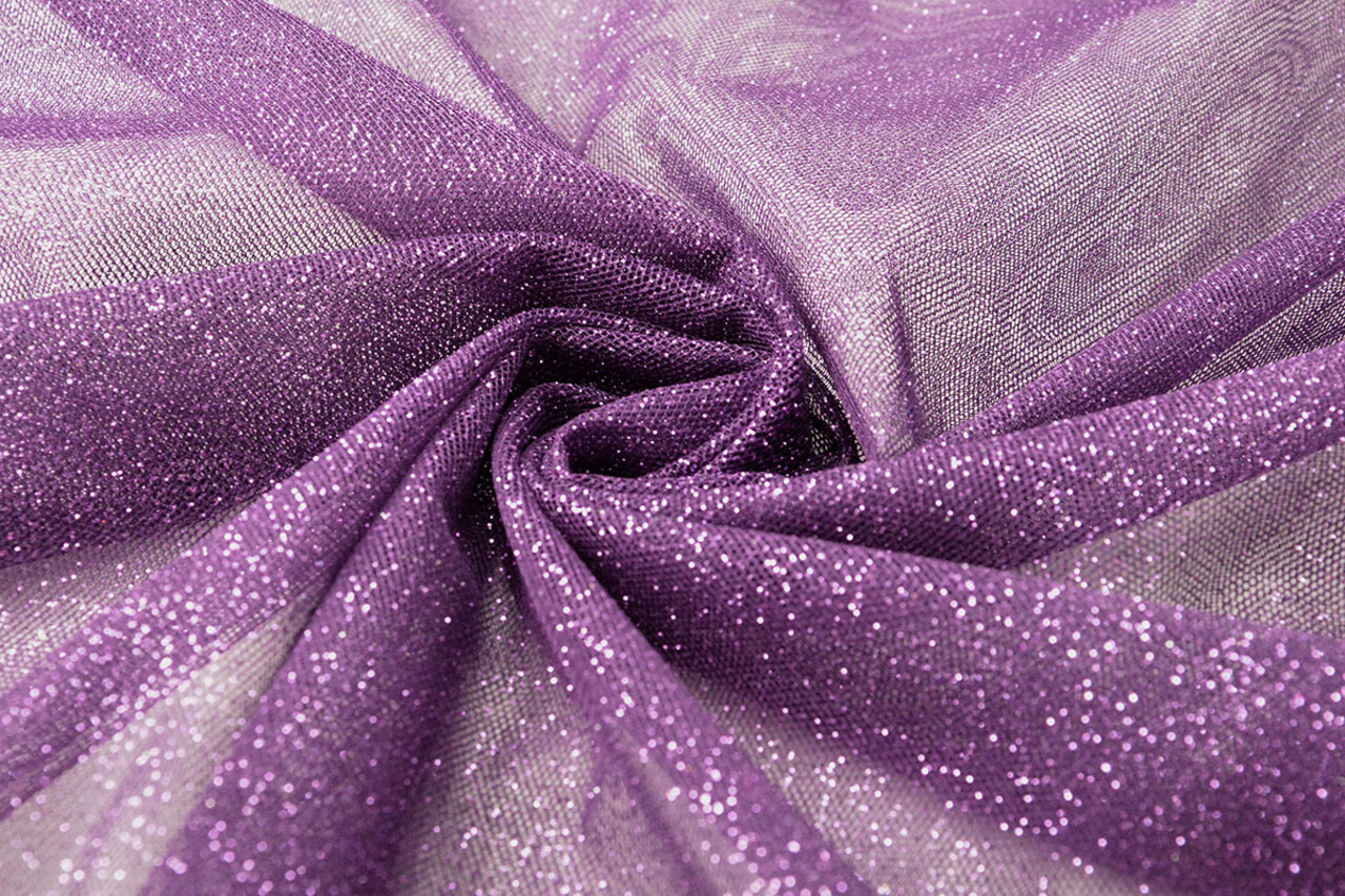 Fijne Tule met Glitter Paars Fijne Tule met Glitter Paars
