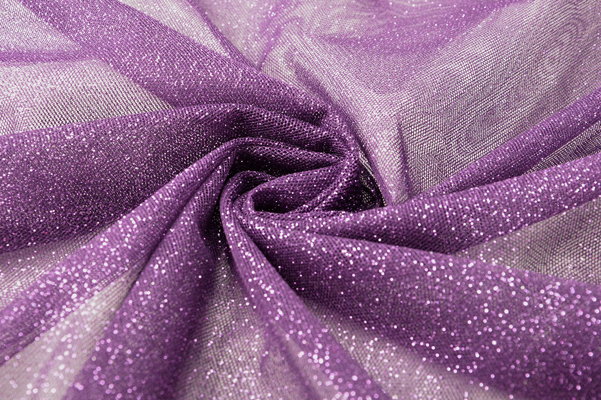 Organza Stoff Lila Glitzer Feiner Tüll Mit Glitzer Lila Boelens