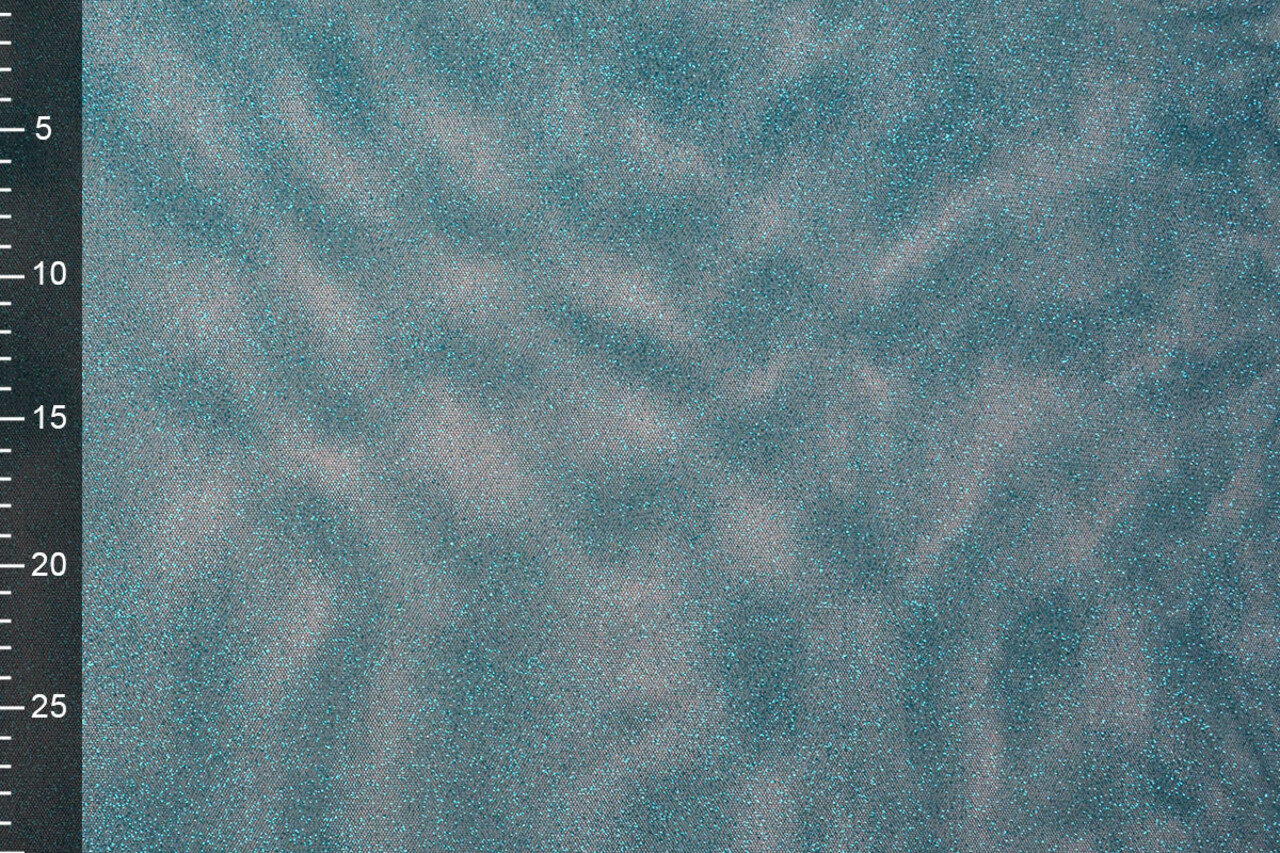 Fijne Tule met Glitter Petrol