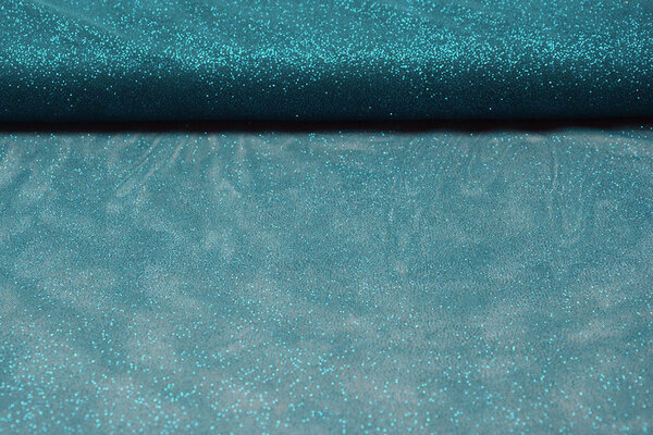Fijne Tule met Glitter Petrol