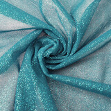Fijne Tule met Glitter Petrol Fijne Tule met Glitter Petrol