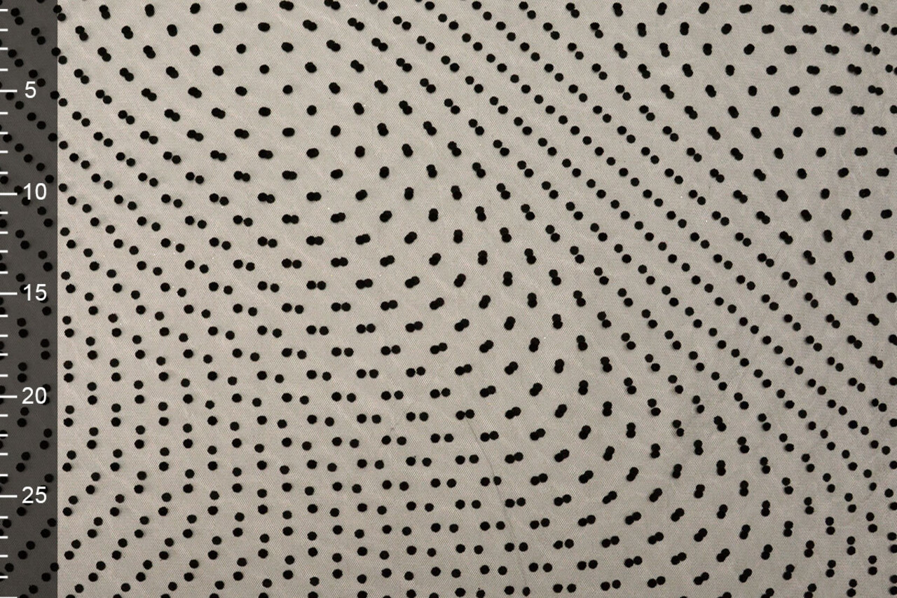 Fijne Tule Kleine Dots Zwart Fijne Tule Kleine Dots Zwart