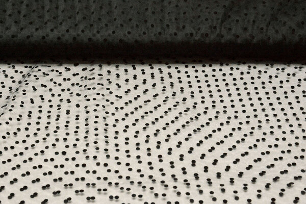 Feiner Tüll Kleine Dots Schwarz