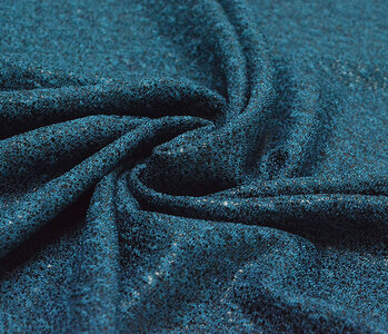 Knitted Jersey Flake Petrol Blue