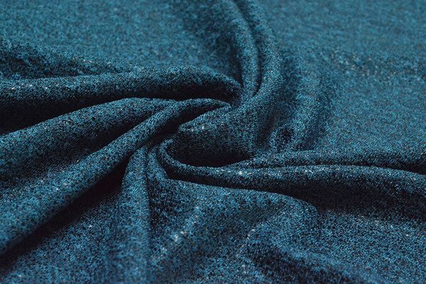 Gebreide Jersey Vlok Petrol Blauw Gebreide Jersey Vlok Petrol Blauw