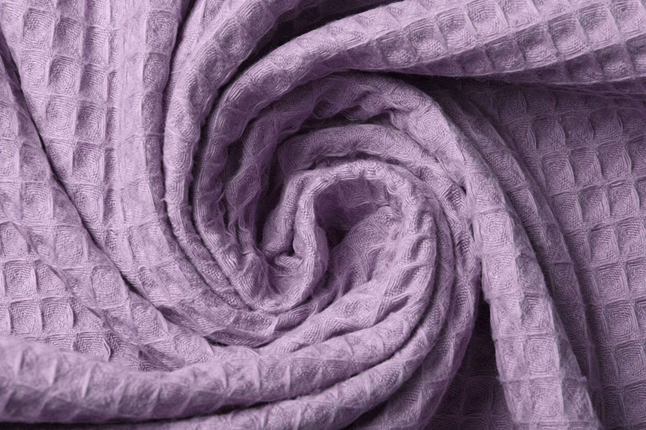 Oeko-Tex® Wafel Katoen Lila Oeko-Tex® Wafel Katoen Lila