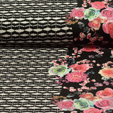 Scuba Crepe Printed Flores Black