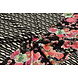 Scuba Crêpe Imprimé Flores Noir
