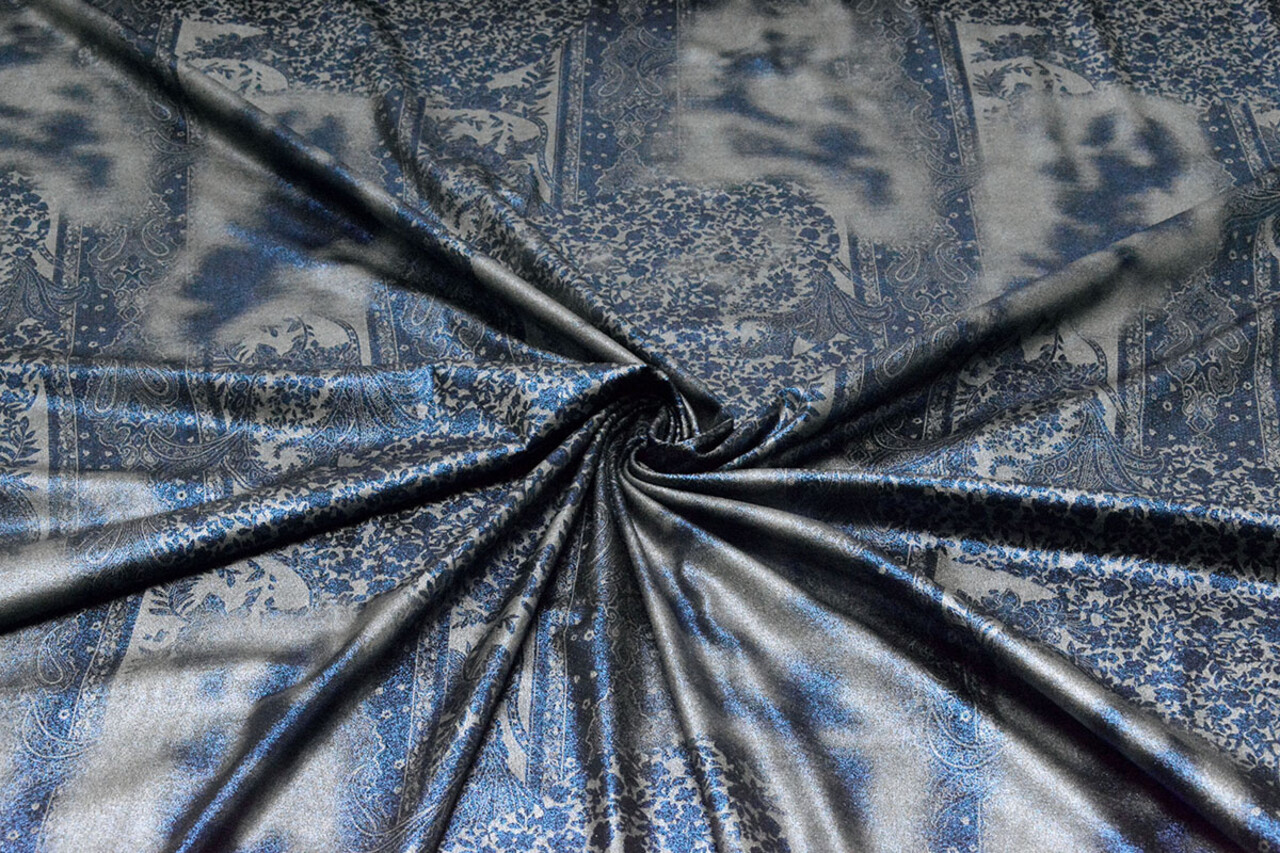 Jersey Lamé Lou Blauw