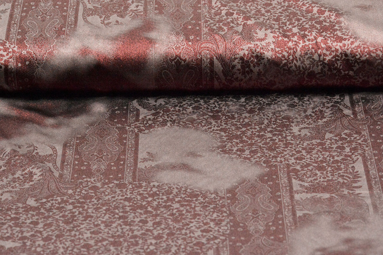 Jersey Lamé Lou Wine Red