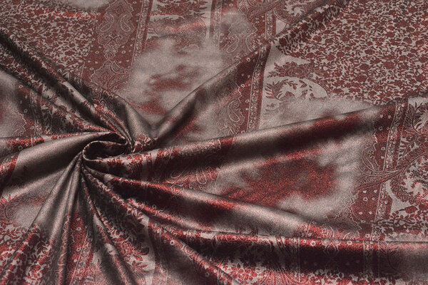 Jersey Lamé Lou Wine Red